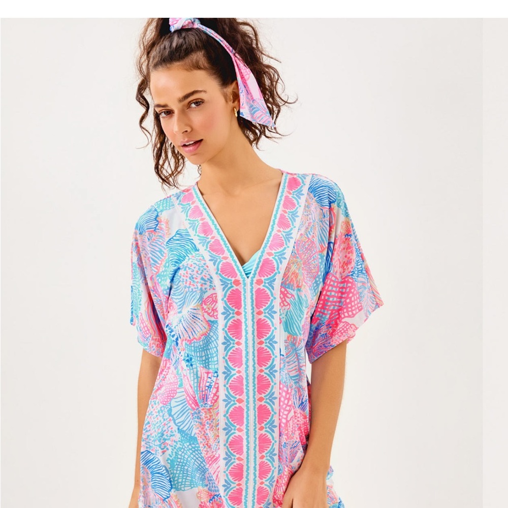 Lilly Pulitzer Pink and Blue Swim Cover-Up
